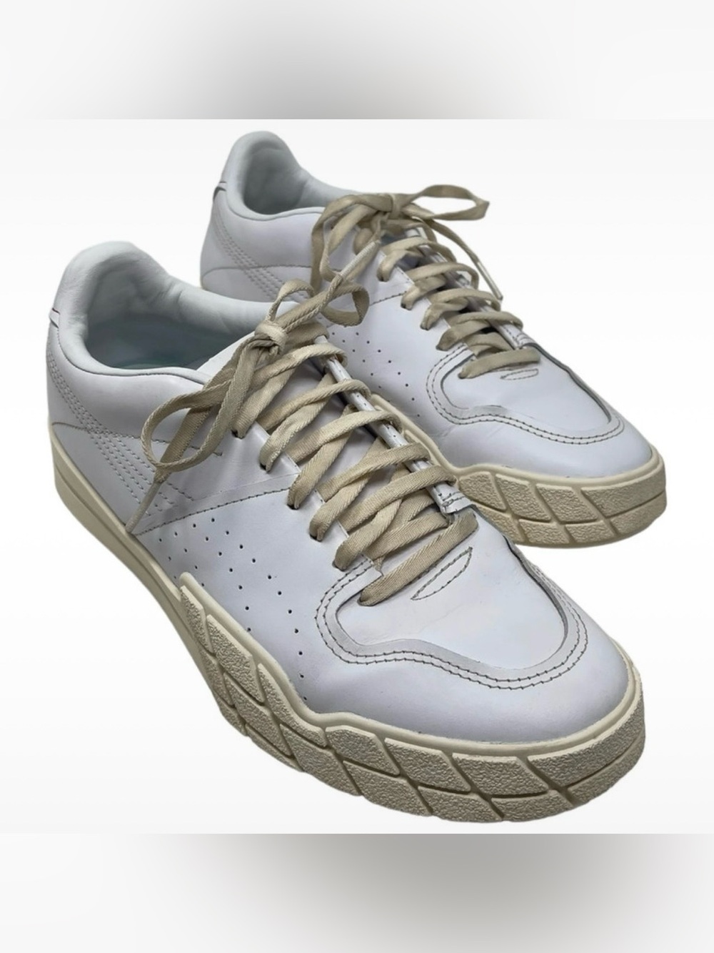Puma Eris Fantasy Leather Lace-up Sneakers Women’s Size 9 White-Whisper White
